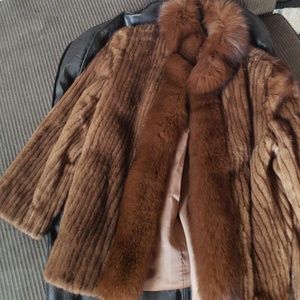 Mink fur coat size medium